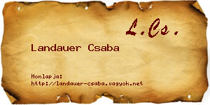 Landauer Csaba névjegykártya